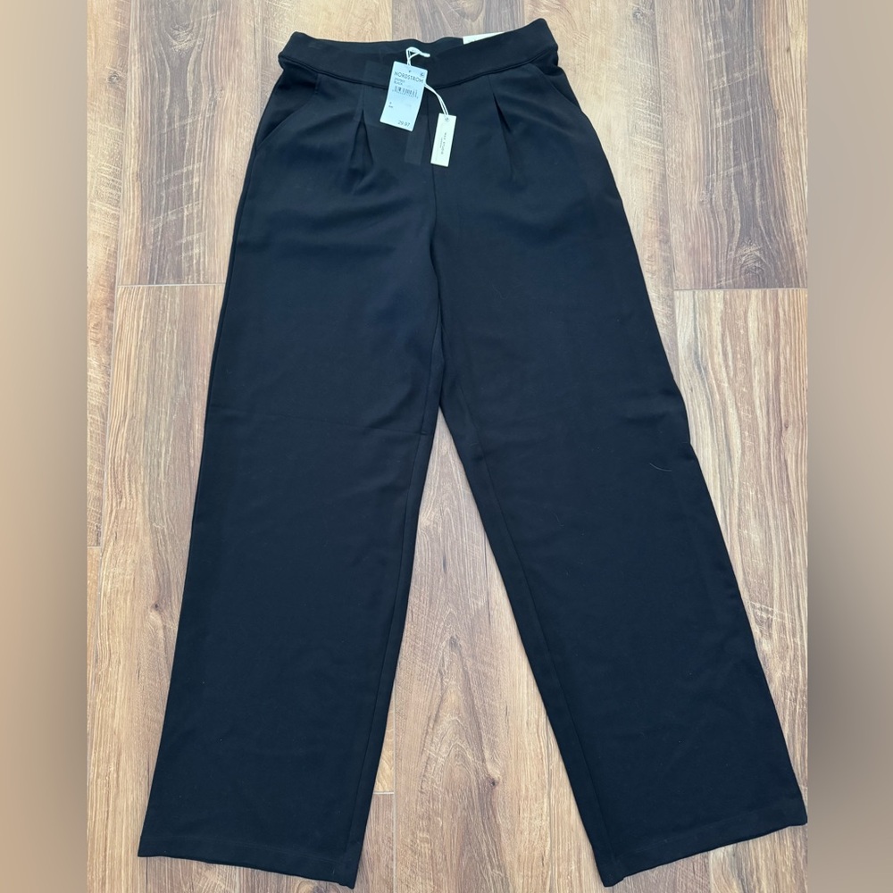 Max Studio Black Pleated Trousers